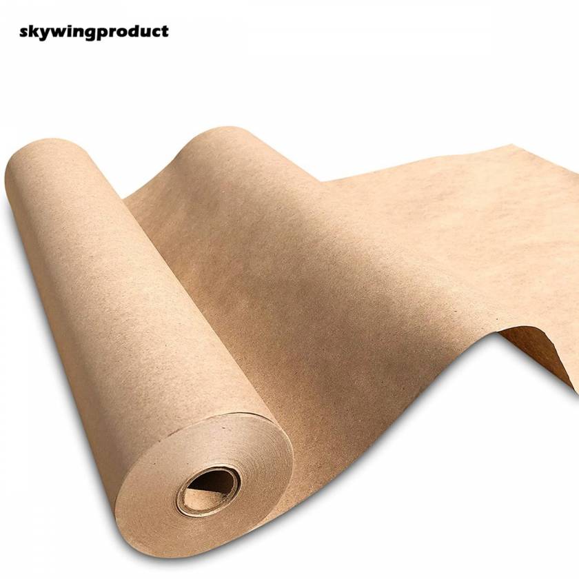 Made In China Brown Kraft Paper 17.50" X 2400" (200 Feet) Jumbo Roll Ideal For Gift Wrapping Art & Craft Packing Floor Covering