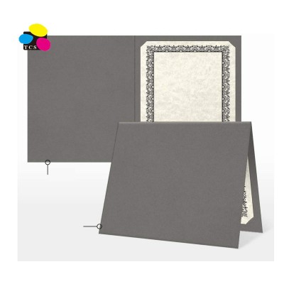 Amazon hot sale 30pcs/box classic 4 corner die-cuts Smoke gray Size 9 1/2 x 12 Paper Certificate Holders