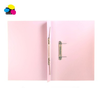 Three color stone manufacturer Cheap Pink 10*14 inch Plastic Spring Transfer Folder For Office&School