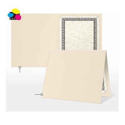 New product 30pcs/box Natural Linen Display Folder for Paper Awards Size 9 1/2 x 12 Paper  Certificate Holders