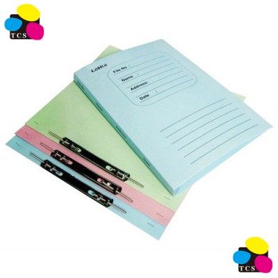 Metal Clip Paper File Folders, Assorted Colors, 25/box, 100% Recycled